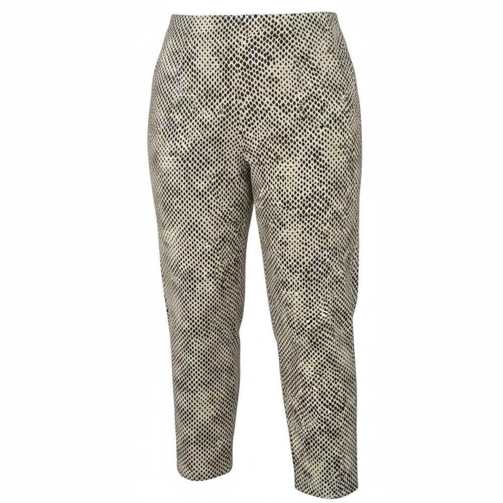 Investments Ankle Pants Sz 18 Slimming Snakeskin Print NWT Tummy Control Cropped